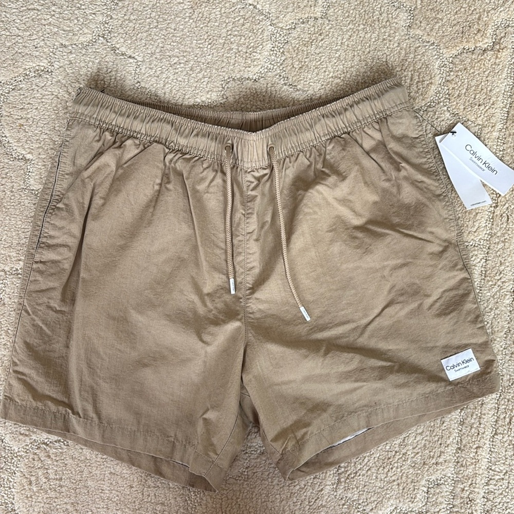 Calvin Klein Beige Swim Trunks UPF 40+